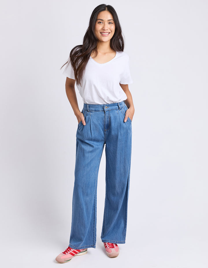 Blaire Denim Pant - Mid Blule Wash