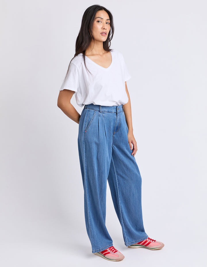 Blaire Denim Pant - Mid Blule Wash