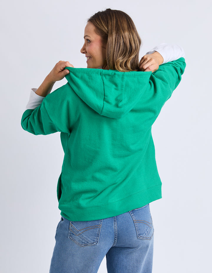 Beachy Zip Hoodie Turquoise