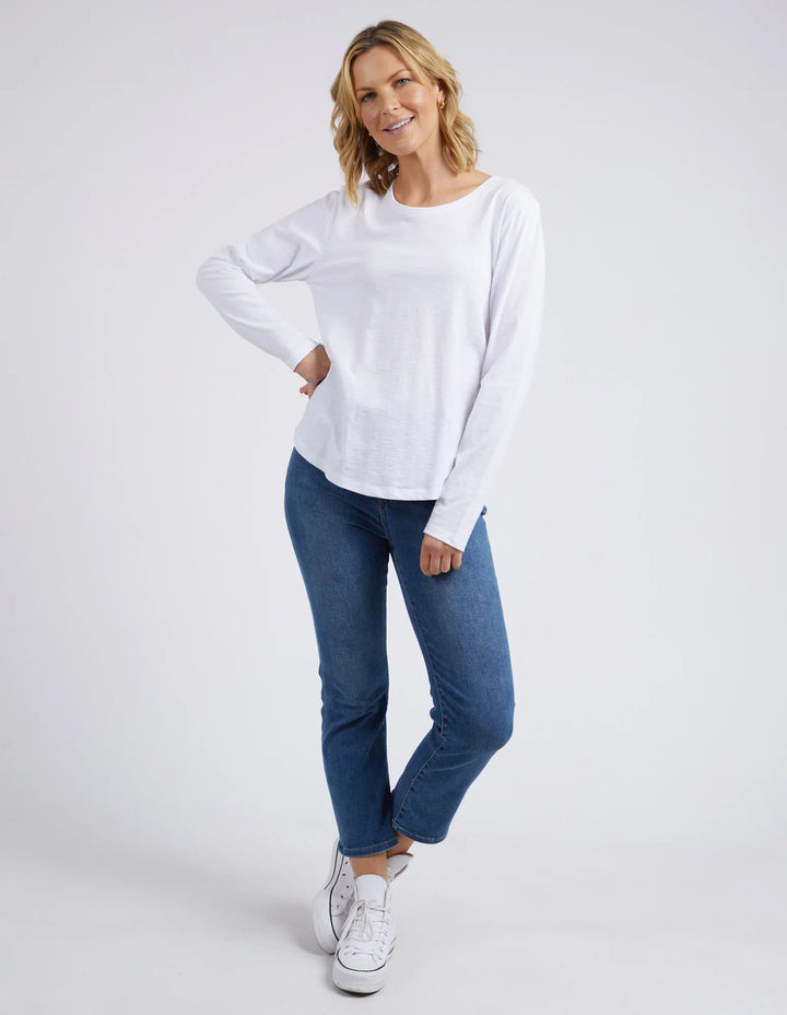 Elm Everyday Long Sleeve Tee - White