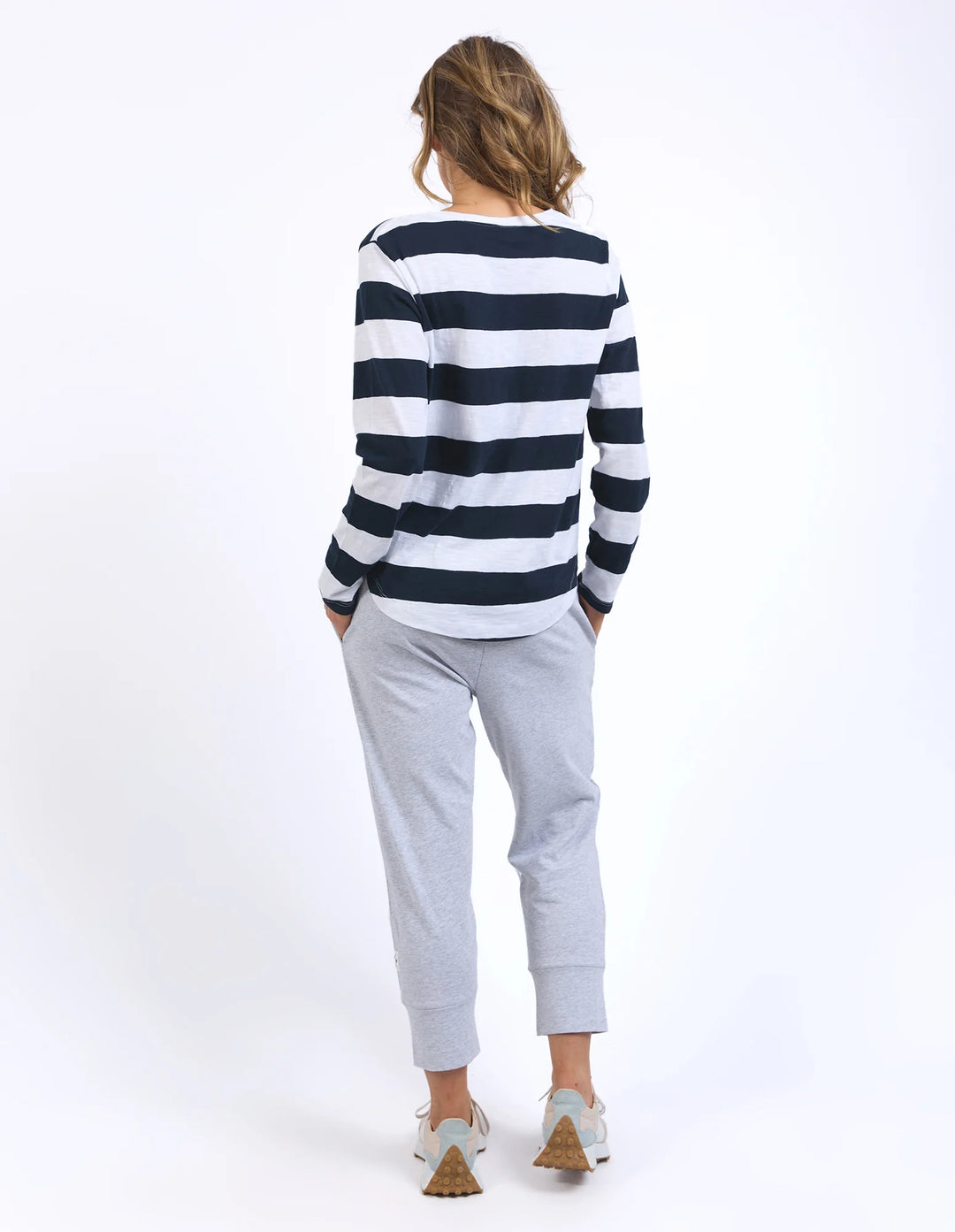 Elm Spritz Stripe L/S Tee - Navy