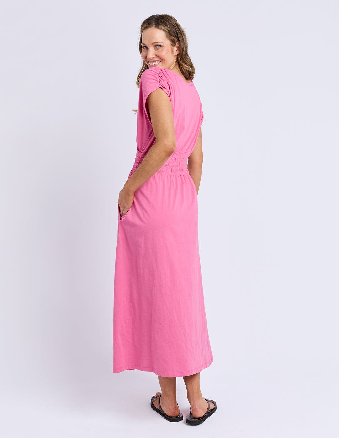 Elm Nelle Midi Dress - Chateau Rose