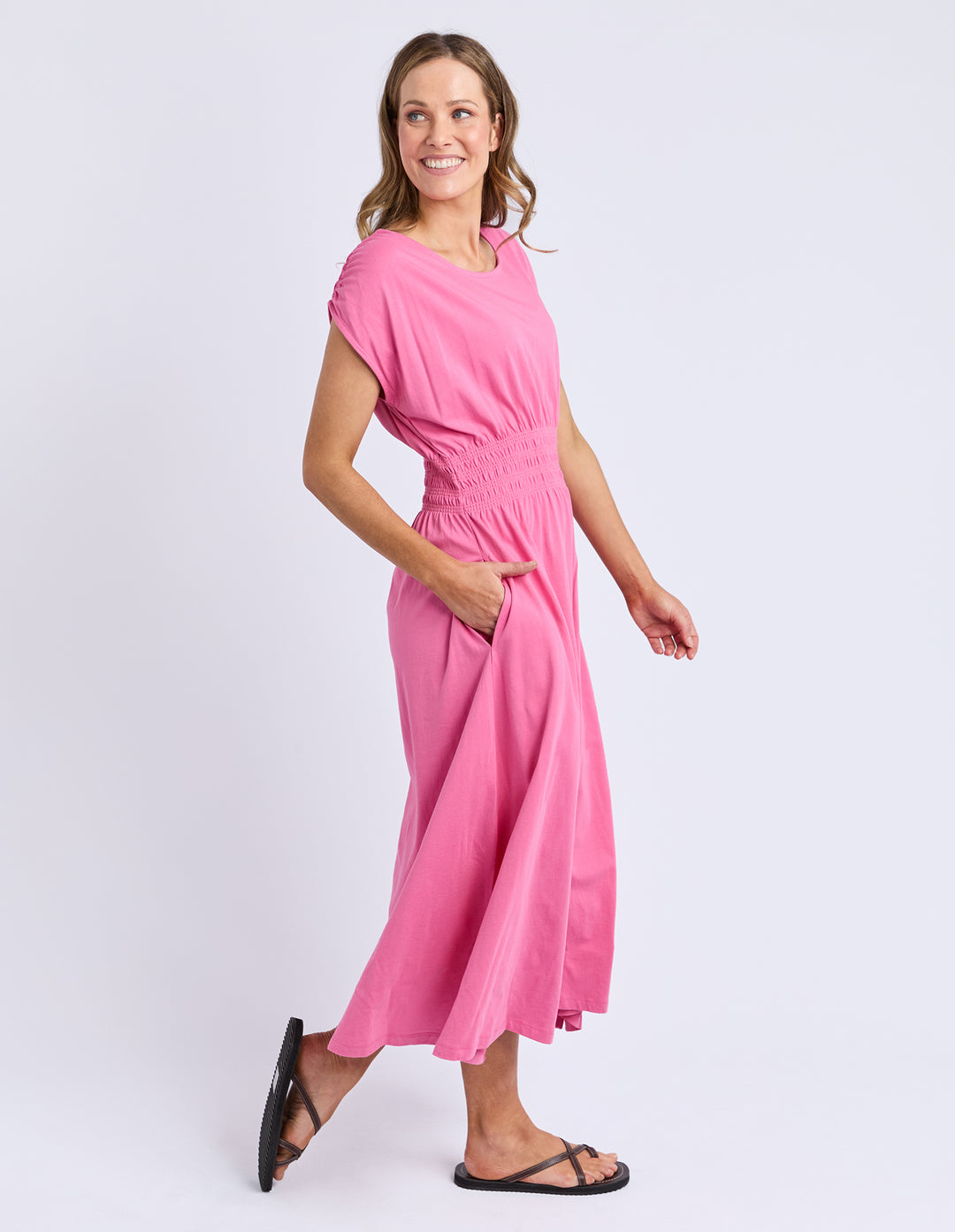 Elm Nelle Midi Dress - Chateau Rose