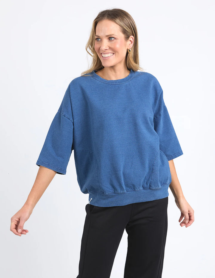 Elm  Mazie Sweat -  Denim Look