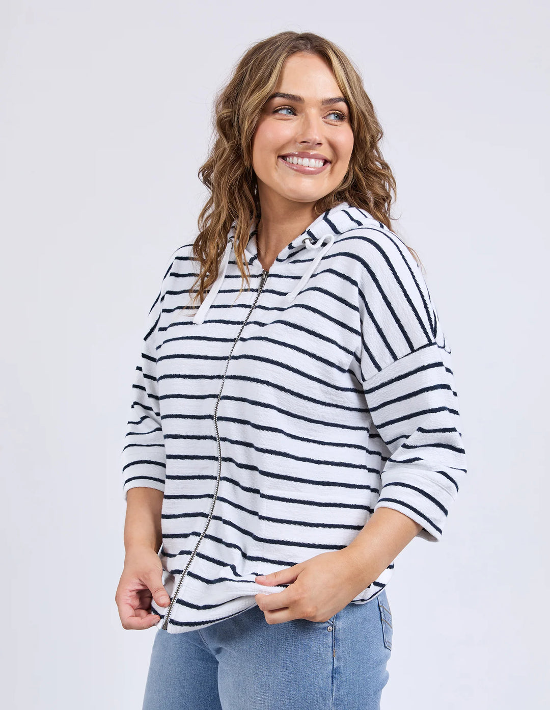 Elm Beachy Zip Hoodie - Stripe