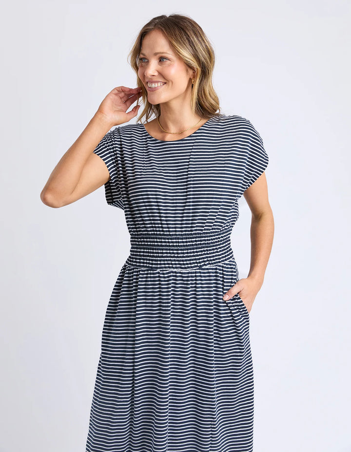 Elm Nelle Dress - Navy & White