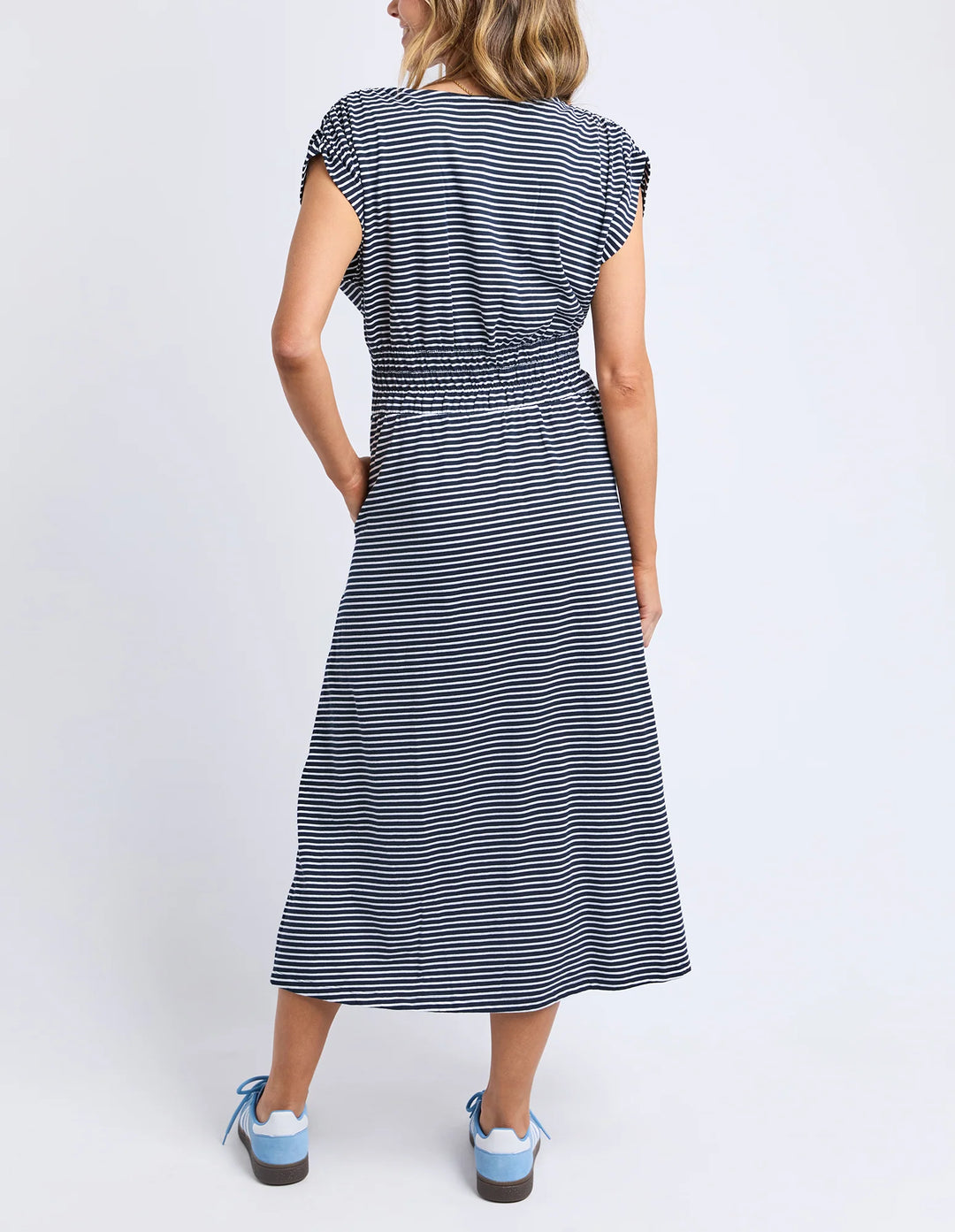 Elm Nelle Dress - Navy & White
