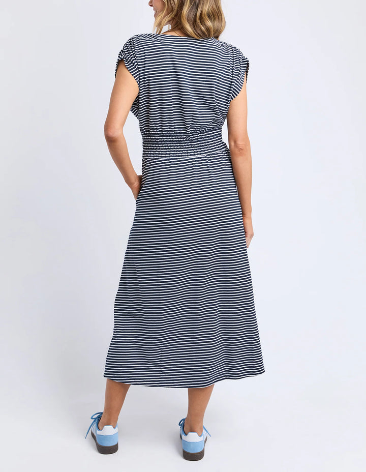 Elm Nelle Dress - Navy & White