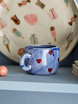Nini Cup - Blue with Red Hearts