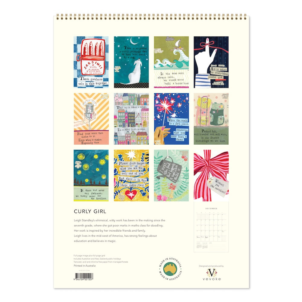 2027 Medium Calendar-Curly Girl