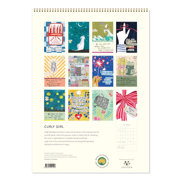 2027 Medium Calendar-Curly Girl