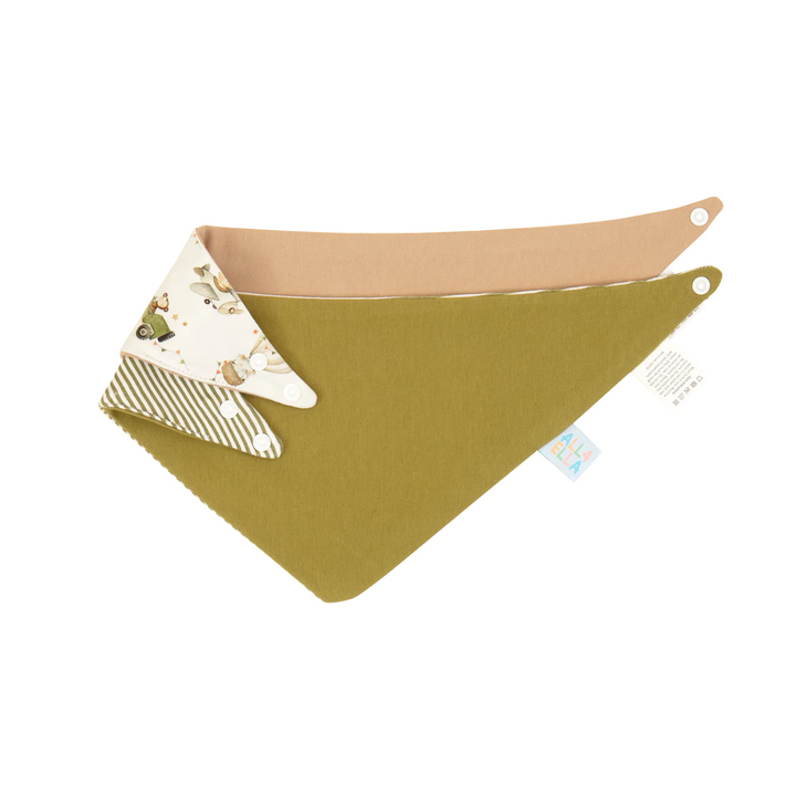 All4Ella Bandana Bibs 2pk - Monkey Carnival