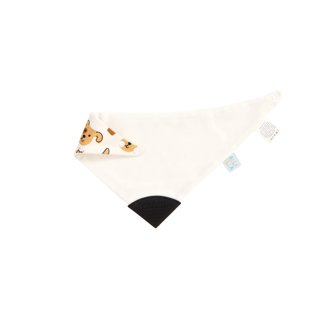 All4Ella Reversible Teether Bib - Puppies