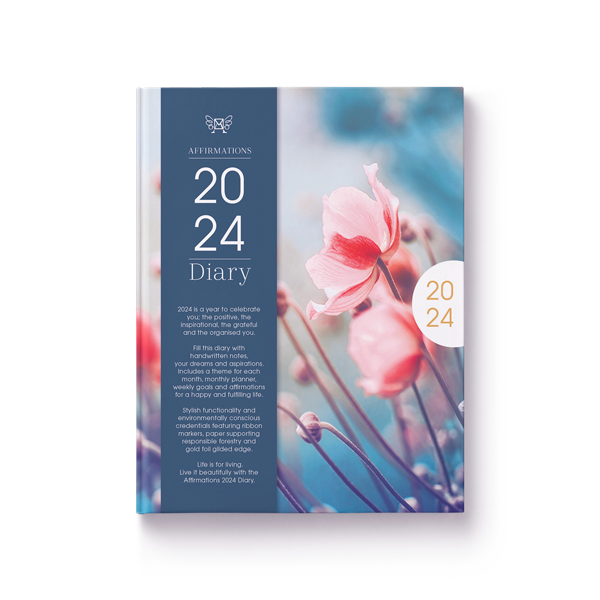 Affirmations 2024 Diary - Blue