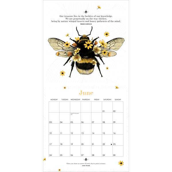 Affirmations 2024 Bee Wall Calendar