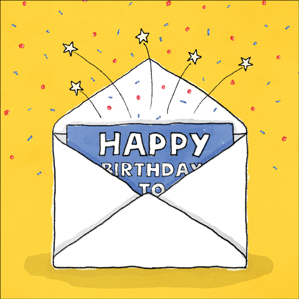 Happy Birthday Envelope Mini Greeting Card