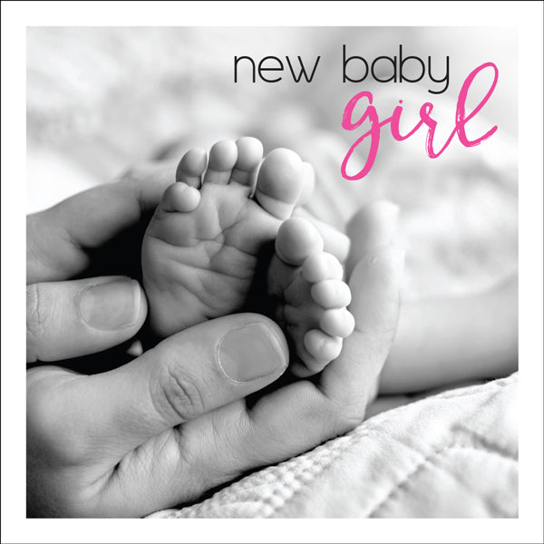 New Baby Girl Mini Greeting Card