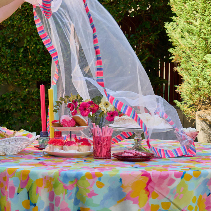 Buzz Off Food Cover - Holiday Stripe - Small