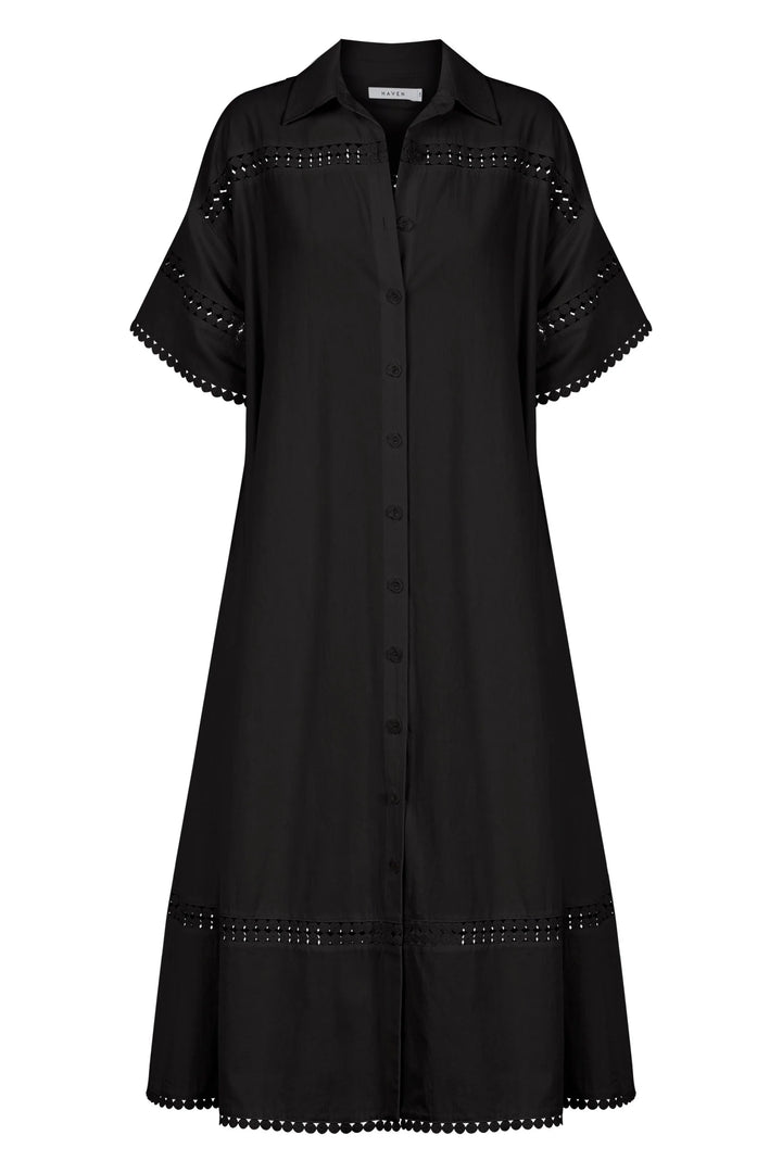 Adelfia Shirt Dress - Domino