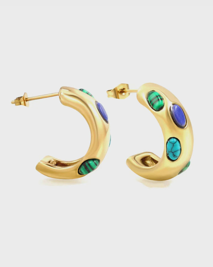 Alexis Speckled Hoop Earring