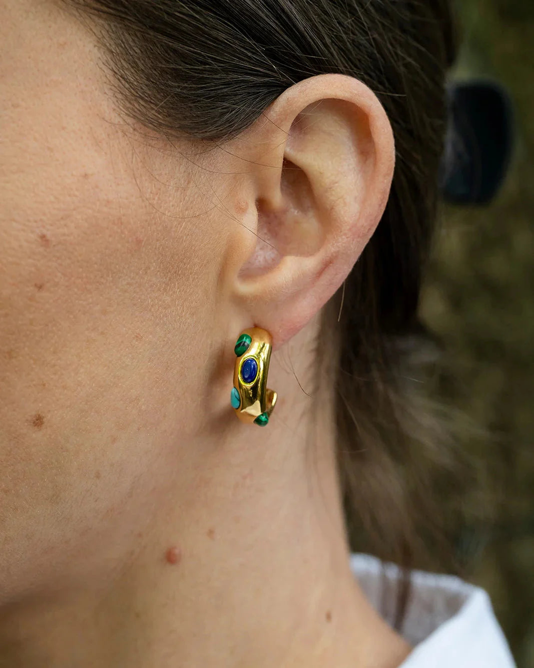Alexis Speckled Hoop Earring