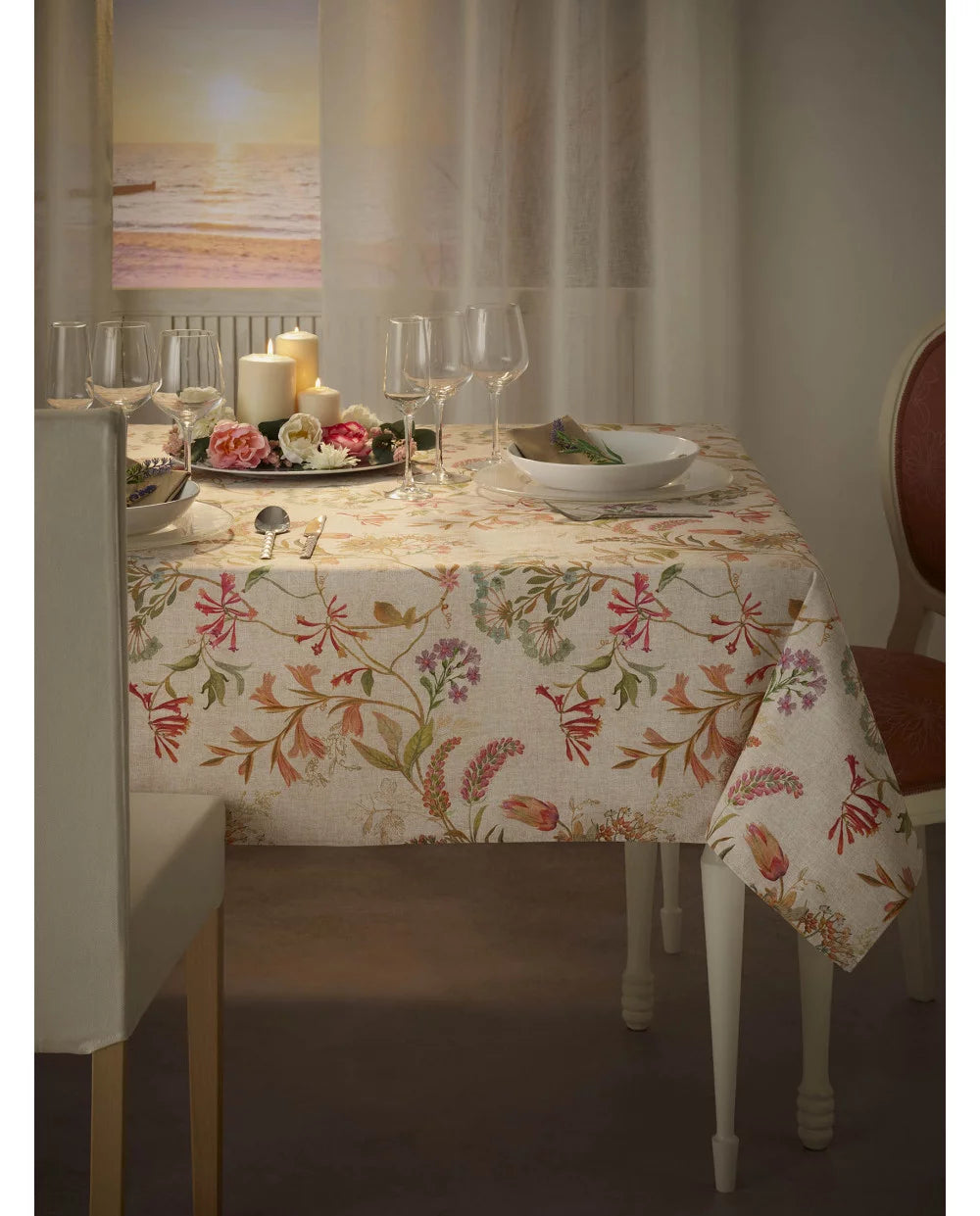 Round Stain Resistant Tablecloth -150 cm