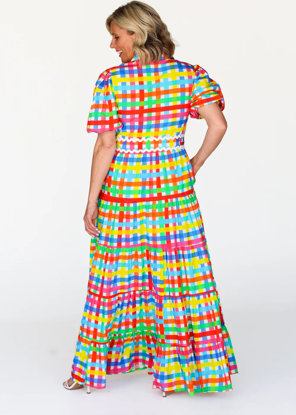 Alice Dress - Neon Gingham