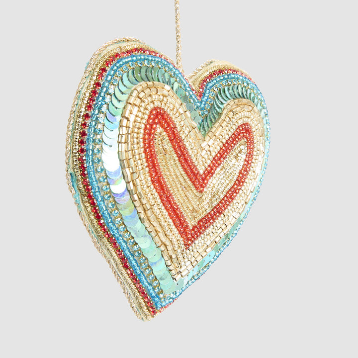 Astini Heart Decoration Red Blue