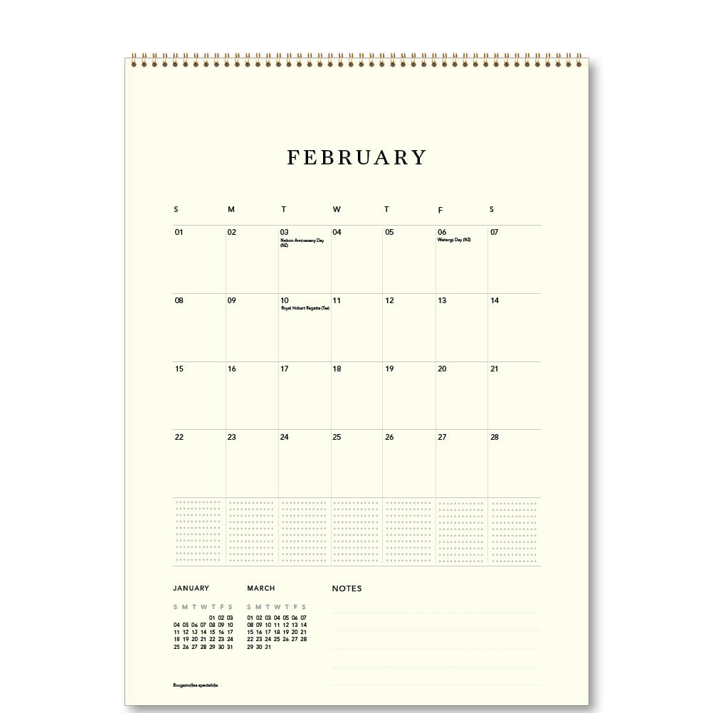 2026  Medium Calendar-Joseph Banks Botanicals-HMS Endeavour