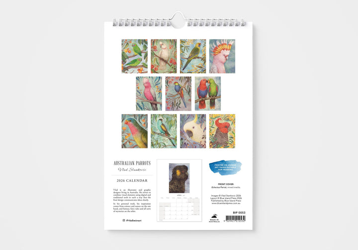 2026 Australian Parrots By Vlad Stankovic Wall Calendar