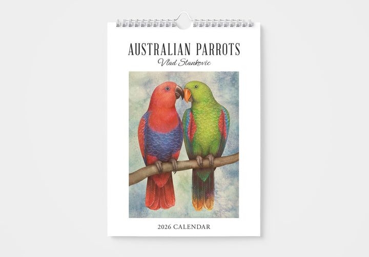 2026 Australian Parrots By Vlad Stankovic Wall Calendar