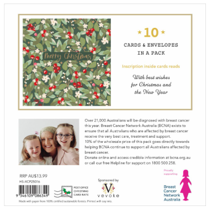 BCNA Leaves and Berries - Charity Christmas Card Pack