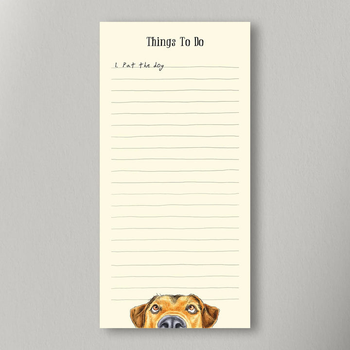 Magnetic Shopping List - Pat the Dog