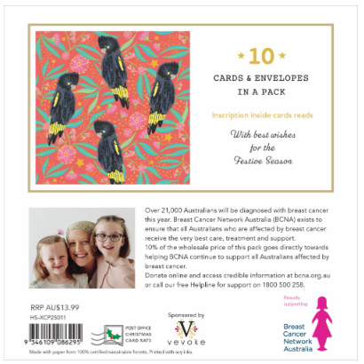 BCNA Black Cockatoo - Charity Christmas Card Pack