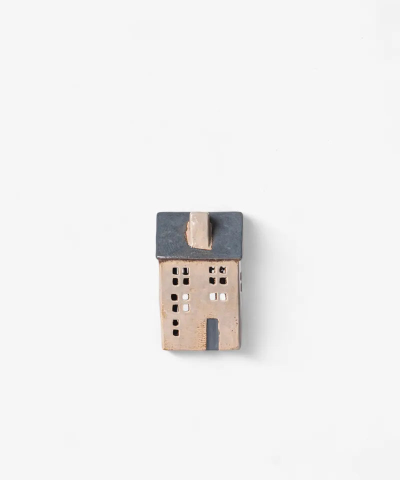 Saint Malo Tea Light House Blue Roof