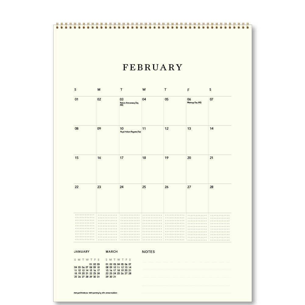 2026  Medium Calendar-Chickens