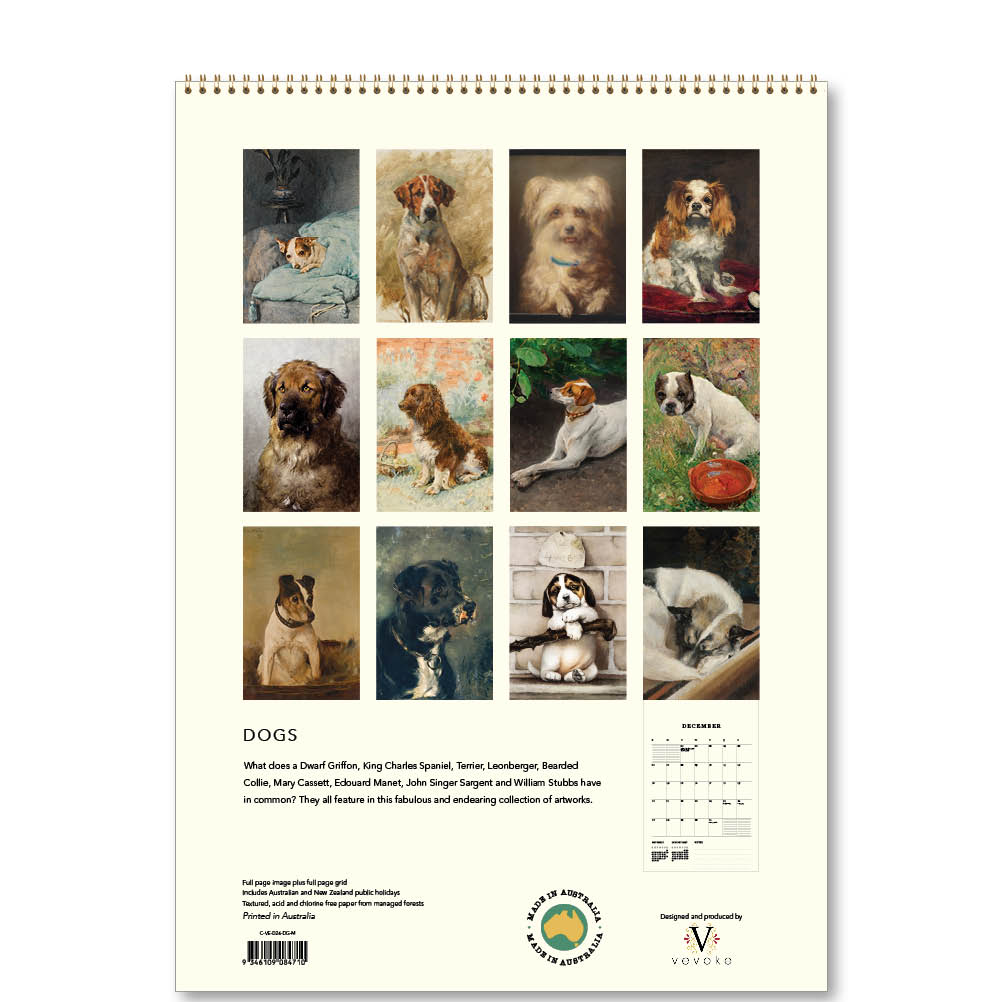 2026  Medium Calendar-Dogs
