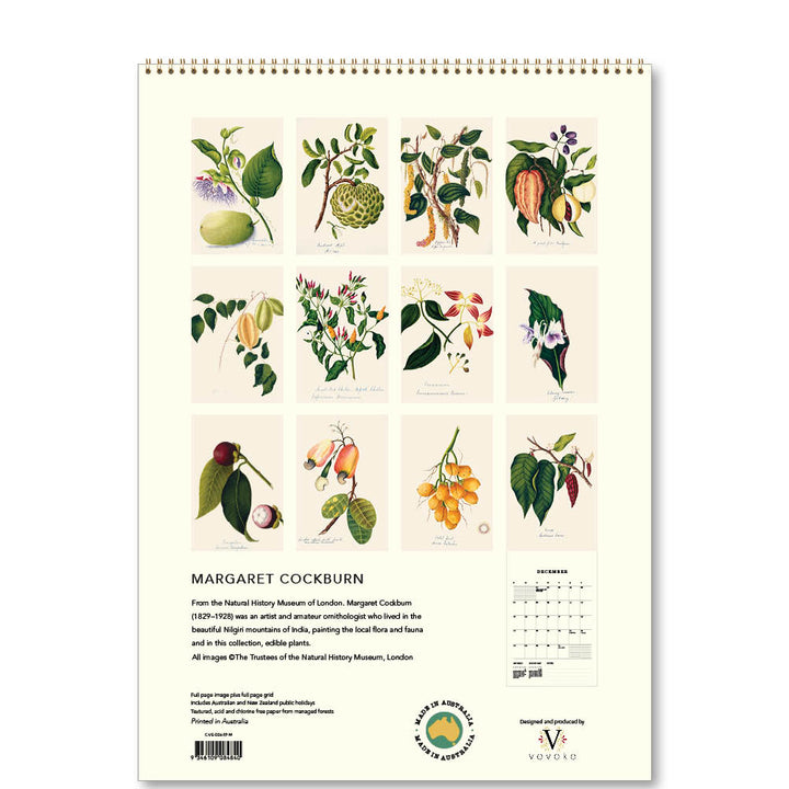 2026  Medium Calendar-Margaret Cockburn-Food Plants
