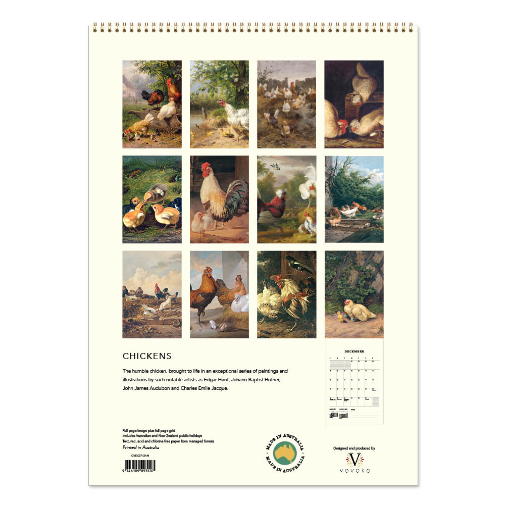2027 Medium Calendar-Chickens