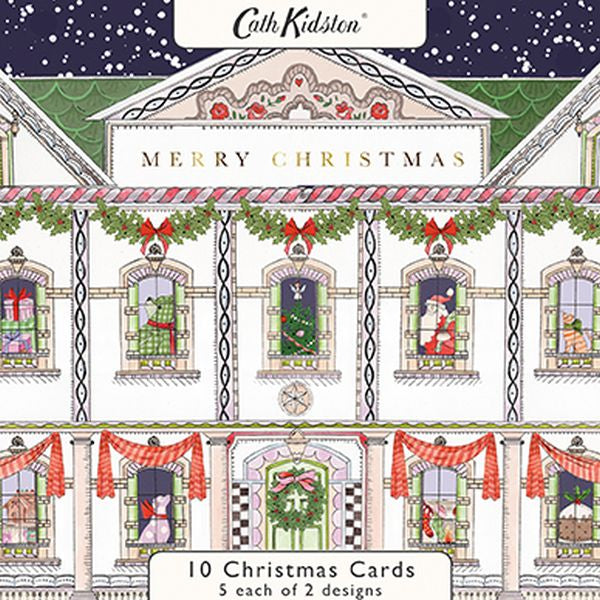 Cath Kidston Christmas Card Wallet of 10 - Decorations