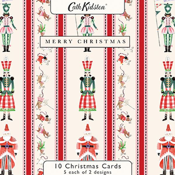 Cath Kidston Christmas Card Wallet of 10 - Ornaments