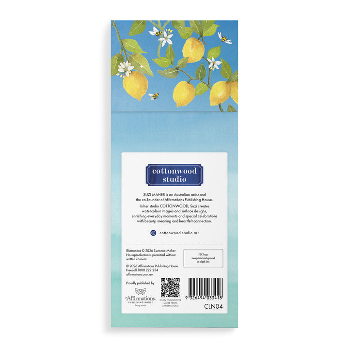 Cottonwood Magnetic List Notepad - Lemon