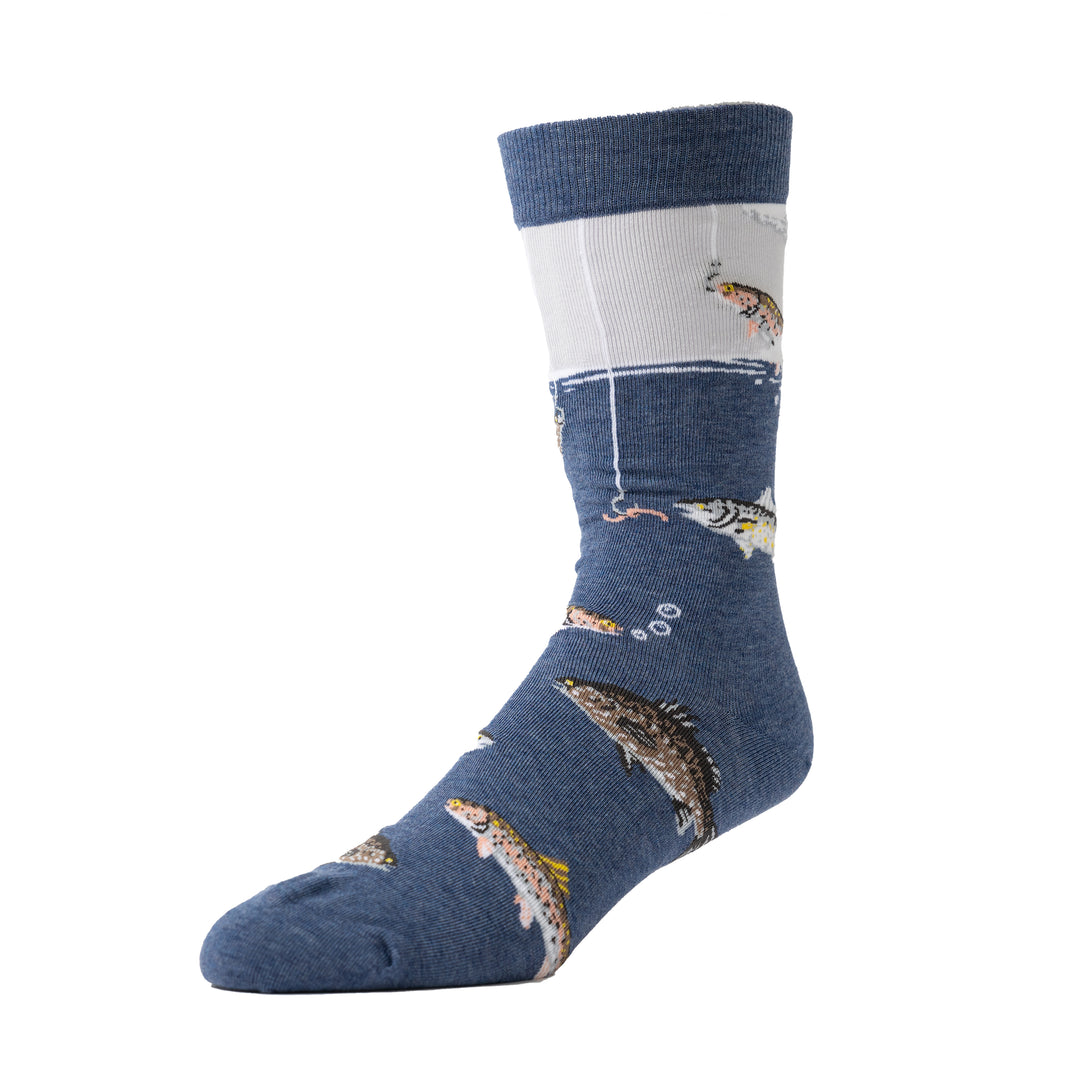 Fishing Hooks - "Playing Hooky" Mens Socks
