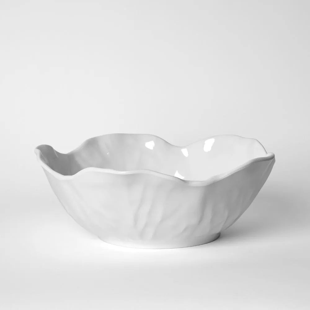 Luxe Melamine Cabbage Leaf Serving Bowl