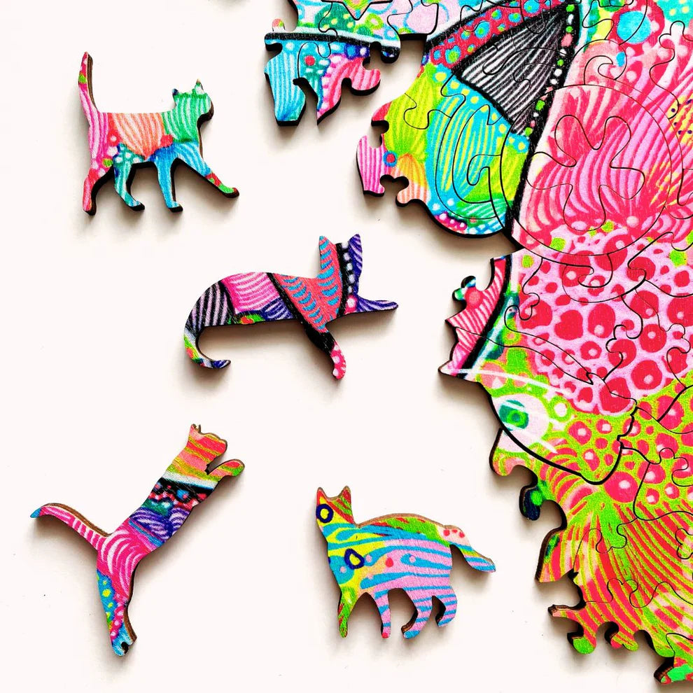 Wooden Jigsaw - Carefree Cat 309pc