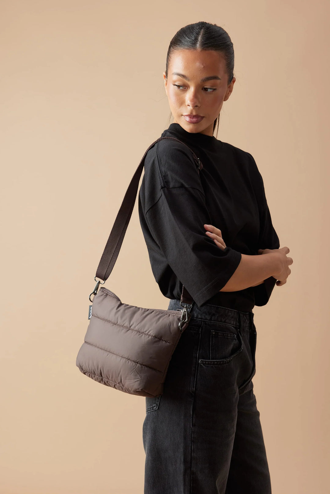Stash Base Crossbody Bag (Cloud) - Chocolate