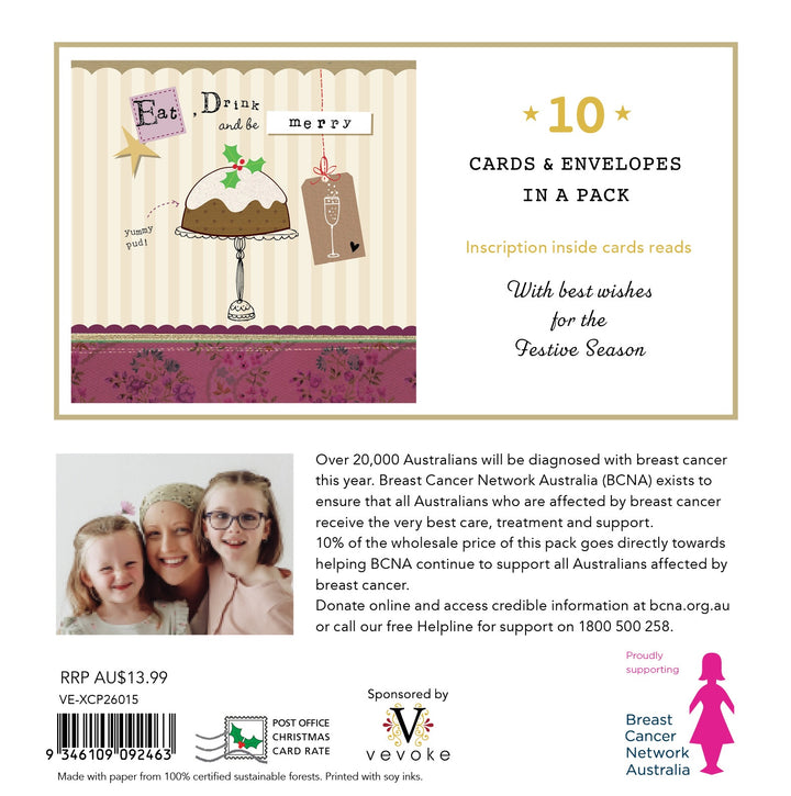 Christmas Card Wallet-BCNA-Eat, Drink and be Merry