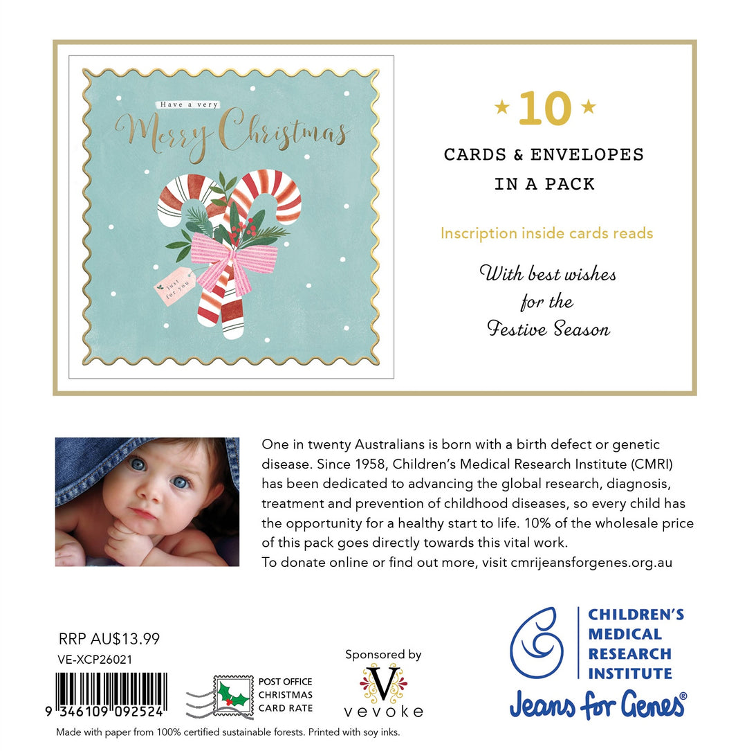 Christmas Card Wallet-CMRI-Candy Cane