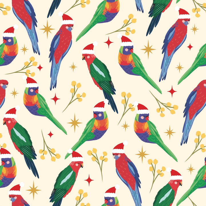 Christmas Card Wallet-CMRI-Rosella Santas