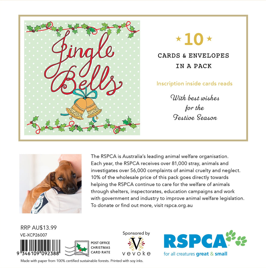 Christmas Card Wallet-RSPCA-Jingle Bells